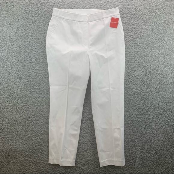 Spanx On-The-Go Slim Straight Pant Classic White Women's NWT  Size: L (Regular) - Picture 1 of 15